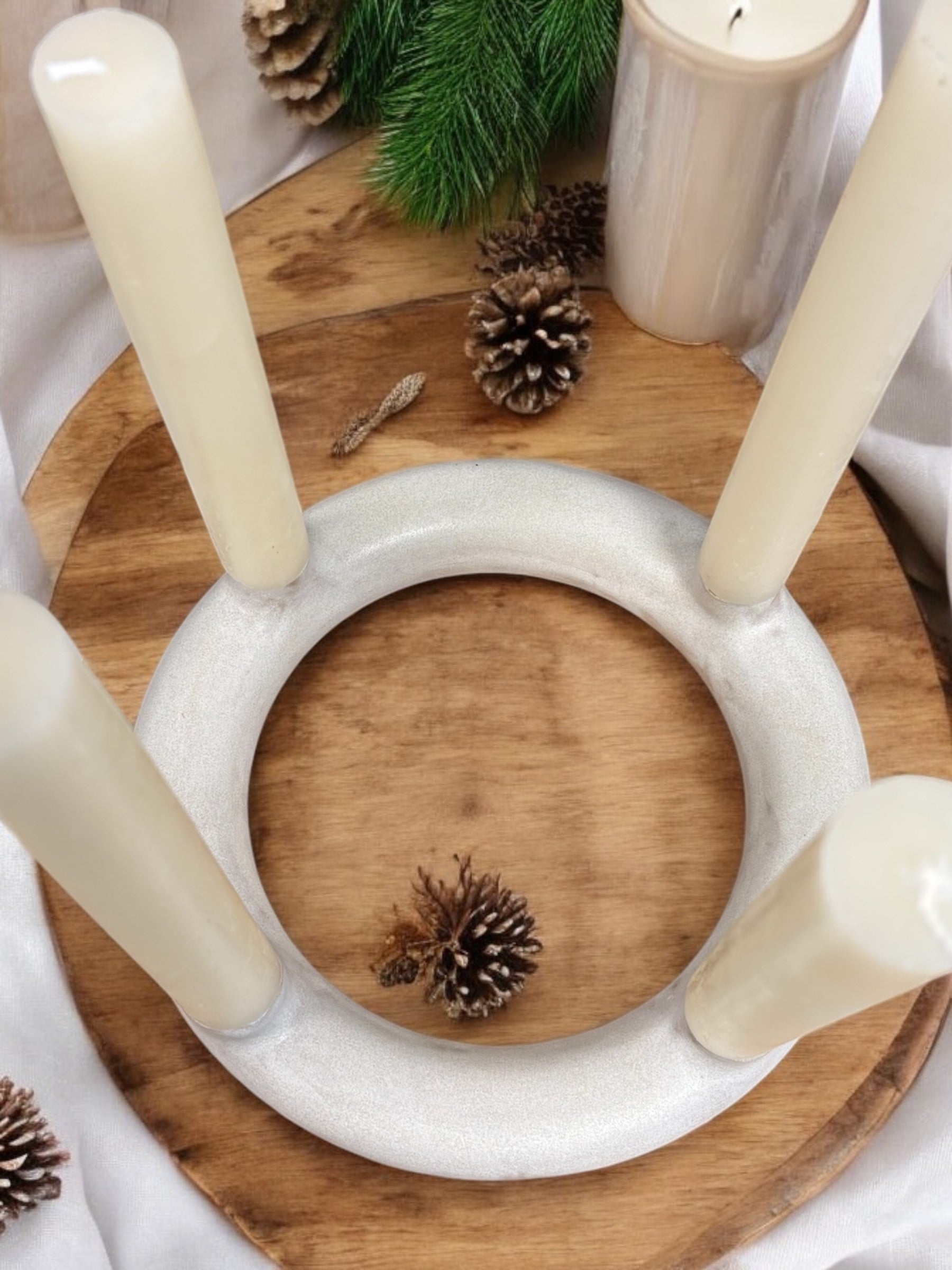 Adventskranz Creme Big